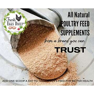 Fresh Eggs Daily Poultry Probiotics Feed Supplement Vitamins for Backyard Chickens and Ducks 1LB