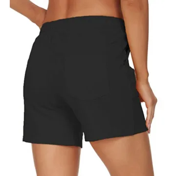 Tandisk Women's 5" Active Cotton Shorts with Pockets