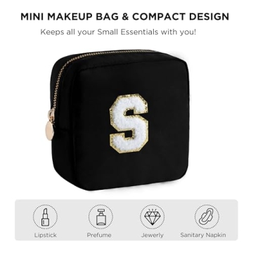 HBselect Cute Personalized Makeup Bag - Stylish Nylon Pouch for Teens