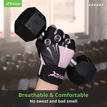 Trideer Breathable Workout Gloves for Weightlifting and More
