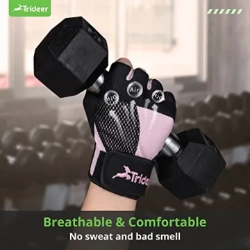 Trideer Breathable Workout Gloves for Weightlifting and More