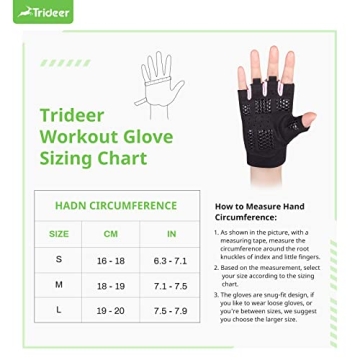Trideer Breathable Workout Gloves for Weightlifting and More