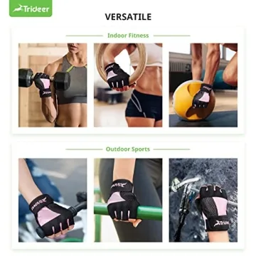 Trideer Breathable Workout Gloves for Weightlifting and More