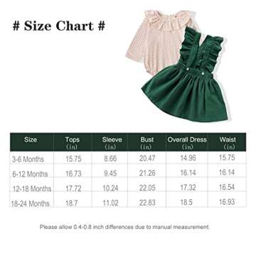 Kucnuzki 12-18 Months Girl Clothes Fall Outfit Baby Girl Green Swing Dress Jumpsuit Infant Girls Polka Dot Long Sleeve Romper One Pieces 1 Year Old shirt