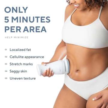 Vibro Sculpt PRO Anti-Cellulite Body Sculptor & Contour Pads – Lymphatic Massager with Micro Vibra...