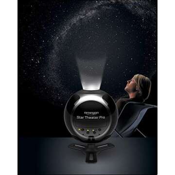 Omegon Star Theater Pro Planetarium Home Projector for Children & Adults - LED Star Beamer for Constellation & Cosmos Projection