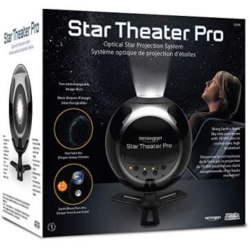 Omegon Star Theater Pro Planetarium Home Projector for Children & Adults - LED Star Beamer for Constellation & Cosmos Projection
