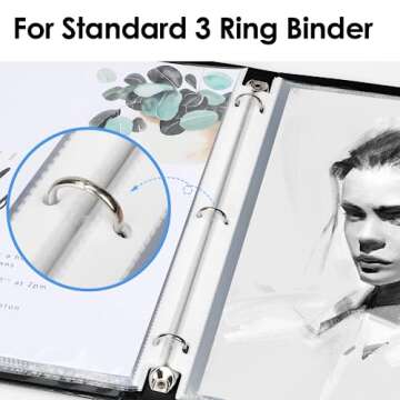 KTRIO Sheet Protectors 8.5 x 11 inch, Clear Page Protector for 3 Ring Binder, Plastic Sleeves for Binders, Top Loading Paper Sheets Document Sleeve Letter Size, Office & Home, 130 Pack