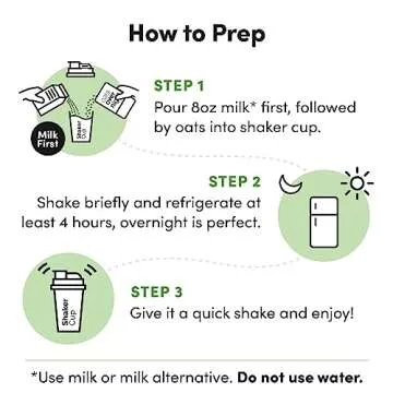 Oats Overnight Vegan Variety Pack - High Protein, High Fiber Breakfast Protein Shake - Gluten Free Oatmeal, Non GMO High Protein Oatmeal - Banana Bread, Blueberry Cobbler & More (8 Pack)