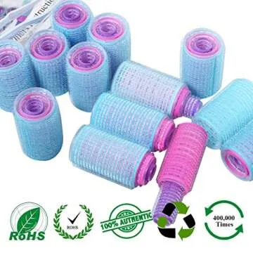 Xnicx 36 Packs Self Grip Hair Roller Set Jumbo Large Small Medium Hair Rollers Hairdressing Curlers Tools with Clips