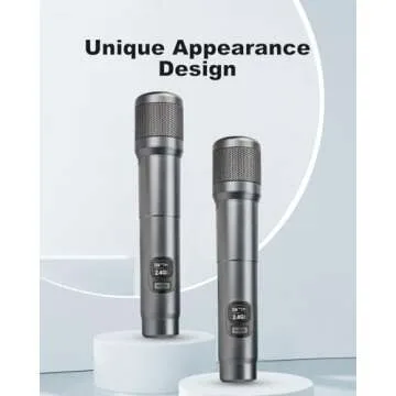 LUVUMVLT Wireless Microphone with 200ft Range and 40H Battery
