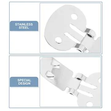 SUPVOX 10pcs Shoe Clips Stainless Steel Flat Blank Shoe Clips DIY Crafts Accessories Shoe Embellishments for Shoes Decoration Silver (32mm x 20mm)