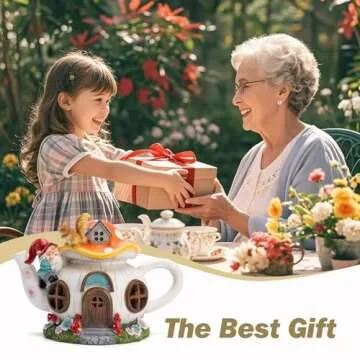 Twinbling Mushroom Solar Teapot Light for Garden Decor