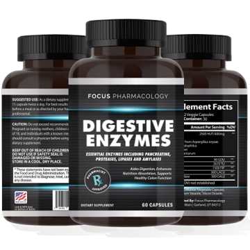Focus Pharmacology Digestive Enzymes & Probiotics - 60 Ct for Optimal Digestion
