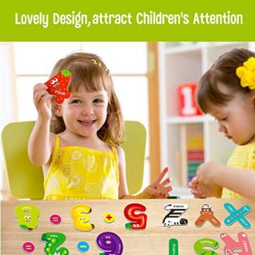 Educational Magnetic Letters and Numbers Set for Kids 39 Pieces