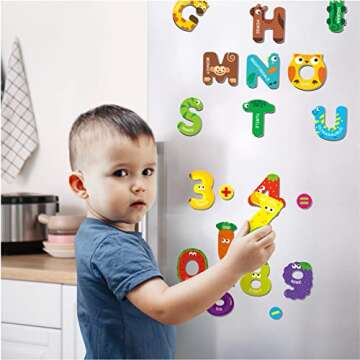 Educational Magnetic Letters and Numbers Set for Kids 39 Pieces