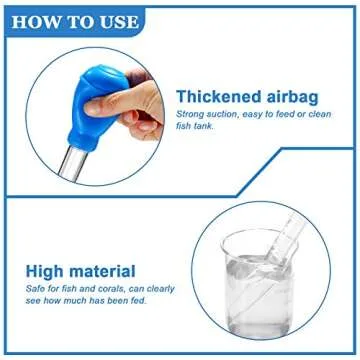 Weewooday 2 Pieces Aquarium Coral Feeder with 2 Pieces Stainless Steel Feeding Long Tweezers Syringe Spot Coral Feeder Reptile Feeding Tools for Aquatic Plant Reef Anemones Lionfish (Blue, Black)