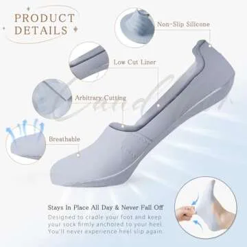 Caudblor Thin No Show Socks Low Cut Liner