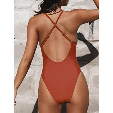 CUPSHE One Piece Bathing Suit - Deep V Neck Style