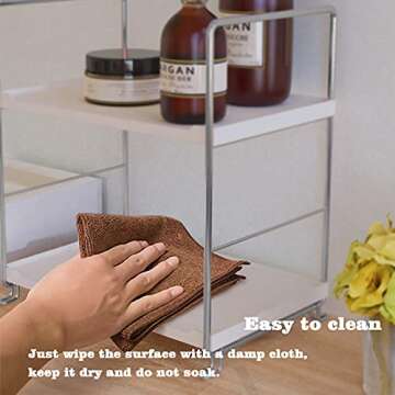 JANUS LiANG 2-Tier Bathroom Countertop Organizer, Cosmetics Skincare Organizer Holder for Perfume, Bathroom Counter Organizers for Dresser and and Kitchen Vanity Organizer (Sliver)