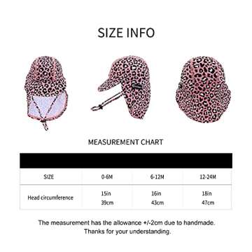 weVSwe Newborn Sun Hat UPF 50+ Sun Protection Baby Girls Hat Adjustable Beach Cap Leopard 0-6 Months