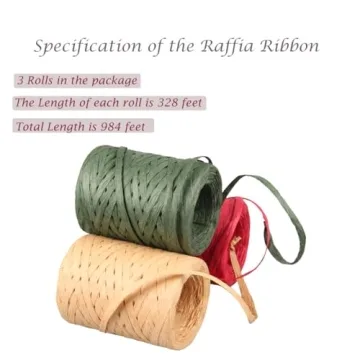 Vibrant Natural Raffia Ribbons for Gift Wrapping & Crafting
