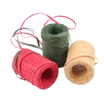 Vibrant Natural Raffia Ribbons for Gift Wrapping & Crafting