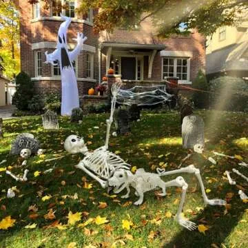 LUKBERA Halloween Skeleton Set - 5.4FT Human & Dog Decor