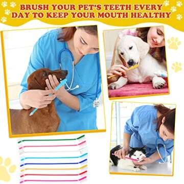 200 Pcs Dog Toothbrush Set for Dental Care - Multi-Colored