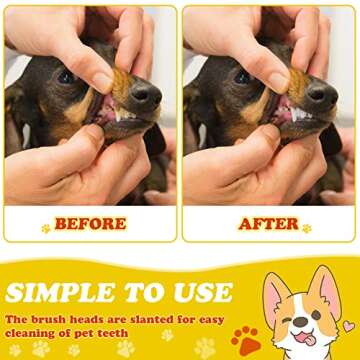 200 Pcs Dog Toothbrush Set for Dental Care - Multi-Colored