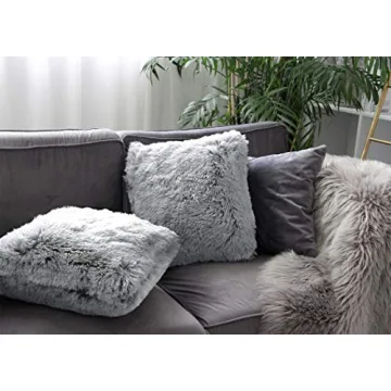 Uhomy Fluffy Plush Pillow Covers - Cozy Home Elegance