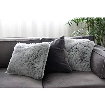 Uhomy Fluffy Plush Pillow Covers - Cozy Home Elegance