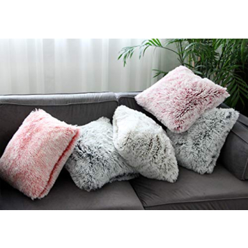 Uhomy Fluffy Plush Pillow Covers - Cozy Home Elegance