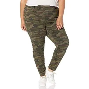 Amazon Essentials Women's Pull-On Knit Jegging (Available in Plus Size), Olive Camo, Medium