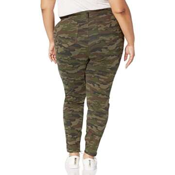 Amazon Essentials Women's Pull-On Knit Jegging (Available in Plus Size), Olive Camo, Medium