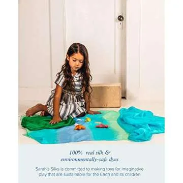 Sarah's Silks 3 Playsilks Set - Ocean Colors for Kids