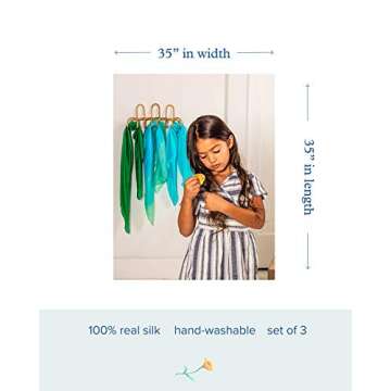 Sarah's Silks 3 Playsilks Set - Ocean Colors for Kids