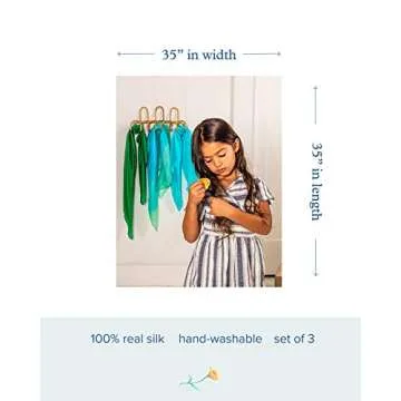 Sarah's Silks 3 Playsilks Set - Ocean Colors for Kids