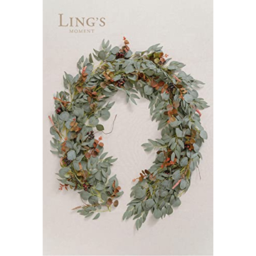 Ling's Moment Eucalyptus Greenery Garland for Weddings