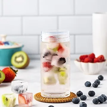 Durable Glass Water Bottles - Stylish 4 Pack for Drinks