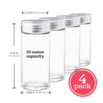 Durable Glass Water Bottles - Stylish 4 Pack for Drinks