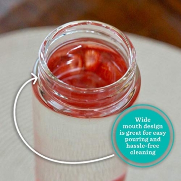 Durable Glass Water Bottles - Stylish 4 Pack for Drinks