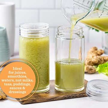 Durable Glass Water Bottles - Stylish 4 Pack for Drinks