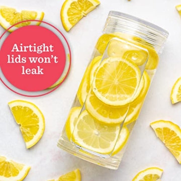 Durable Glass Water Bottles - Stylish 4 Pack for Drinks