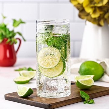 Durable Glass Water Bottles - Stylish 4 Pack for Drinks