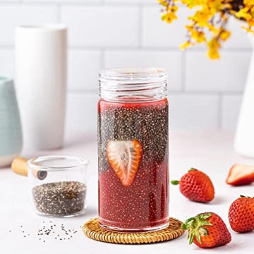 Durable Glass Water Bottles - Stylish 4 Pack for Drinks