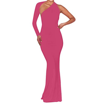 Elegant One Shoulder Backless Long Dress for Parties