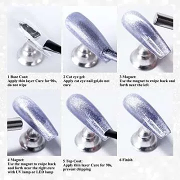 Imtiti Silver Holographic 9D Cat Eye Gel Nail Polish