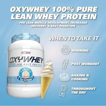 EHP Labs OxyWhey Whey Protein Isolate Powder - 25g of Whey Isolate Protein Powder, Meal Replacement Shake, Sugar Free Protein Powder - 25 Serves (Vanilla Ice Cream)