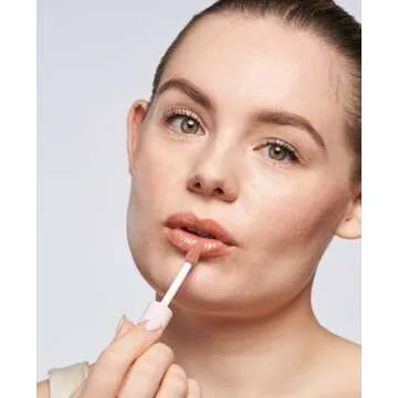 Wander Beauty Lip Retreat Oil - Skinny Dip (Nude) - 4-in-1 Tinted Oil + Moisturizing Gloss with Avocado, Vitamin E and Rosehip - Hydrating Care for Dry Lips - 0.33 fl oz